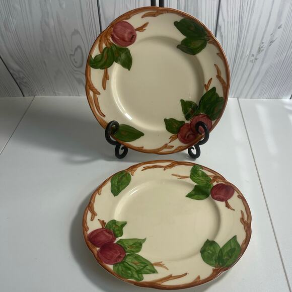 Vintage Franciscan Apple Dessert Plate 8 inches Made in USA Set of 2 - Picture 1 of 8